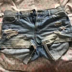 Hollister Size 5 W 27 Light Blue Jean Shorts